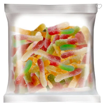 KDV Мармелад жевательный КрутФрут Змейка в кислой посыпке 500гр пакет 1*10