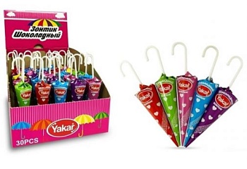 КАНДИ-КЛАБ ШОКОЛАДНЫЙ ЗОНТИК Yakar 22гр  8*30