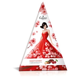 ШОКОЛАДНЫЙ КУТЮРЬЕ Набор конфет 125гр КРАСНЫЙ ШЕЛК 1*14