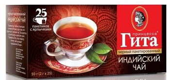 ГИТА Чай черный пак. Индия (25 п*2г) с/я  1*18