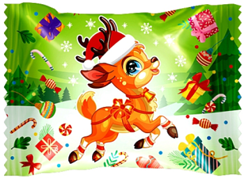 ЛЮСИ Конфеты НГ КРИСМАС ЧОКО ОЛЕНЁНОК вкус карамели  1*2