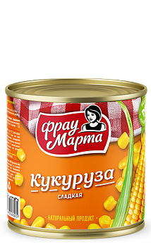 ФРАУ МАРТА Кукуруза сахарная ТУ 400гр ж/б 1*12
