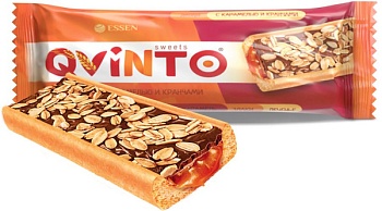 ЭССЕН 30гр Десерт QVINTO С Карамелью и Кранчами /блок21шт/  1*4