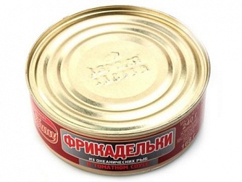 ЗА РОДИНУ Фрикадельки рыбные в томат соусе 240гр ж/б ГОСТ 1*18