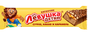 -8% СЛАВЯНКА Батончик ЛЕВУШКА глазированные с суфле и карамелью 42гр.  1*25
