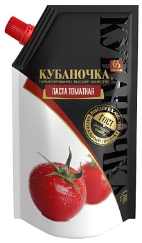 КУБАНОЧКА Томатная паста  200гр д/пак ГОСТ1*20