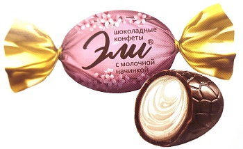 СЛАВЯНКА Конфеты ЭЛИ кремовые с молоч.нач.в темном шоколаде /пак.1кг./ 1*6