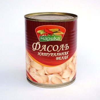 МАРИКА Фасоль белая в с/с 420гр ж/б ГОСТ1*12