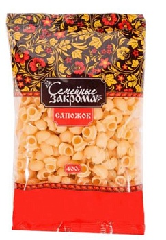 СЕМЕЙНЫЕ ЗАКРОМА Макаронные изделия САПОЖОК  400гр.  1*20