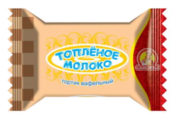 СЛАВЯНКА Батончик ТОПЛЕНОЕ МОЛОКО вафельный торт глазированный фас.38гр  1*40