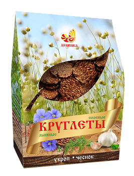 -15% АКЦИЯ ДИВИНКА Круглеты льняные С ЧЕСНОКОМ И УКРОПОМ 100гр  1*10