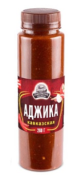 СЕМИЛУКСКАЯ ТРАПЕЗА Аджика Кавказская жгучая 260гр ПЭТ/бут ГОСТ1*10