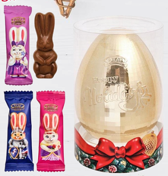 АТАГ Набор конфет 100гр HAPPY HOLIDAYS (ЯЙЦО) 1*6 АТАГ Набор конфет 100гр HAPPY HOLIDAYS (ЯЙЦО) 1*6
