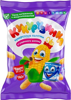 ЭССЕН Кукурузные палочки КУКУРУЗИНКА сгущ молоко 125гр  1*14