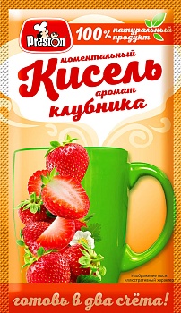 Pr.PRESTON Кисель Б/П Клубника 30гр  1*30