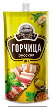 СЕМИЛУКСКАЯ ТРАПЕЗА Горчица Русская  140гр д/пак 1*25