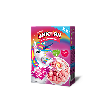 UNICORN Завтрак готовый Подушечки с нач. Фруктовый микс фас.200гр  1*9