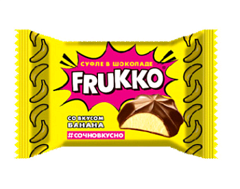 -8% СЛАВЯНКА Конфеты FRUKKO суфле вкус банана глаз. 500гр 1*6