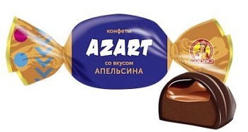 -30% РОЗНИЦА СЛАВЯНКА Конфеты АЗАРТ вкус апельсина /пак.1кг/ 1*6